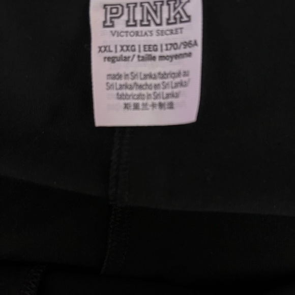 PINK Victoria's Secret Classic fold over Black Leggings - Picture 4 of 6